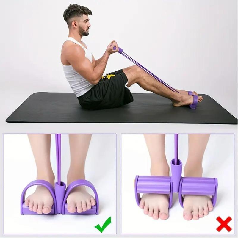 Banda Elastica a 6 Tubi Corda di Tensione Multifunzione Bande Fitness Tirante a Pedale Elastico Yoga a 6 Tubi Per Esercizi Sportivi in Palestra