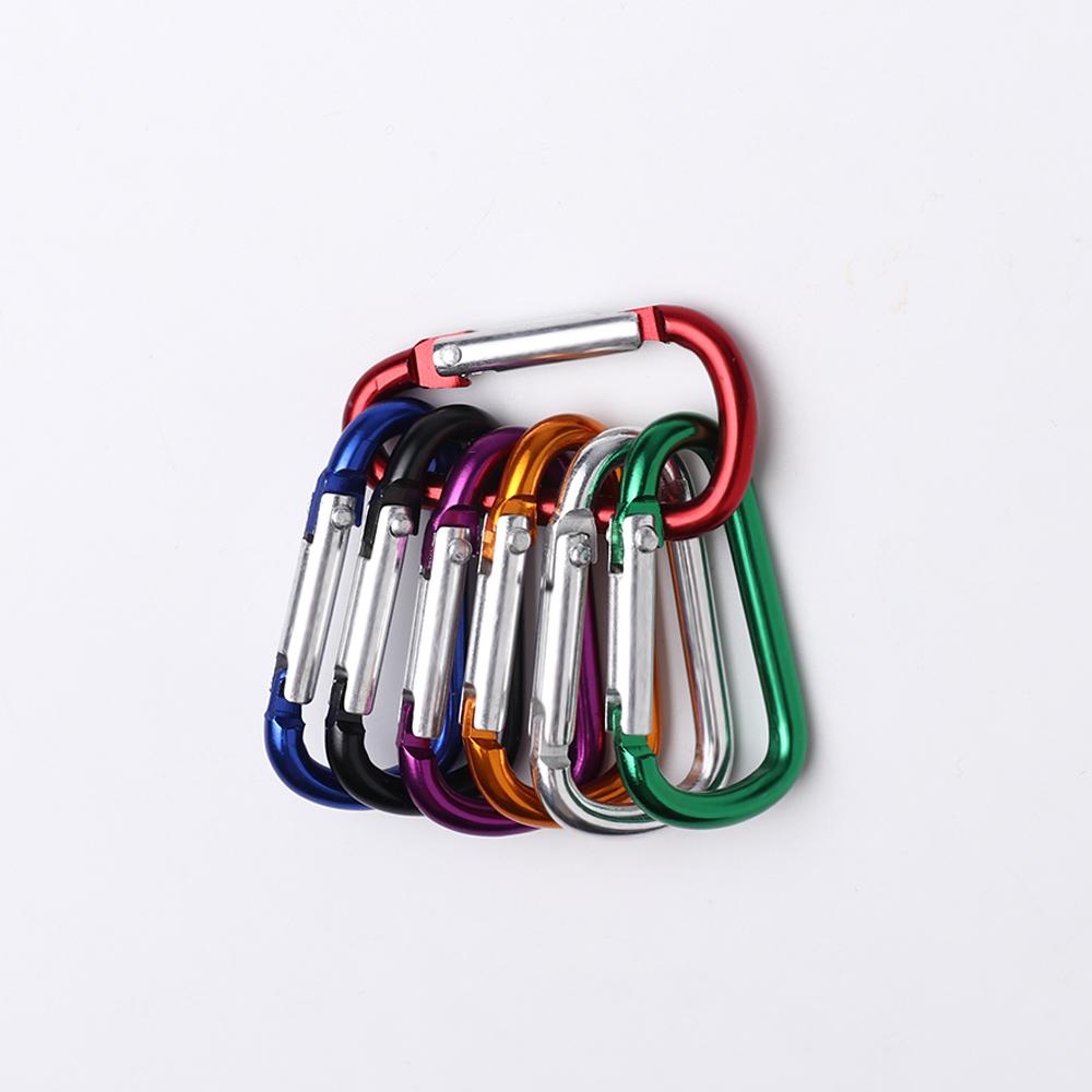 Equipment 7-colors Aluminium Climbing Buckles Camping Hiking Hook Alloy Carabiner Buckle Keychain