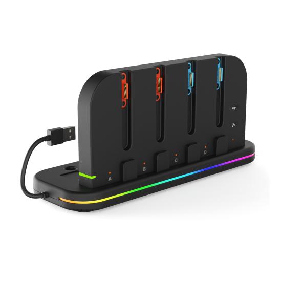 Ladestation für Nintendo Switch/2/OLED Joy-Con 4-in-1 Gamecontroller Joypad Aufladen