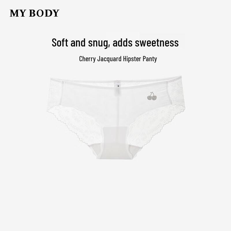 

mybody Women s Lace Cherry Jacquard Briefs L