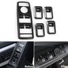 5Pcs/Set ABS Plastic Carbon Fiber Look Window Lift Switch Button Frame Sticker Fit for Mercedes-Benz A/B/C/E Class /CLA/GLA/GLE/ML/GLK