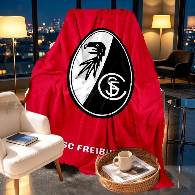 SC Freiburg Print Blanket - Soft & Comfortable, for Bedroom, Travel, Sofa, Home Decoration - Birthday Christmas Gift for Friend