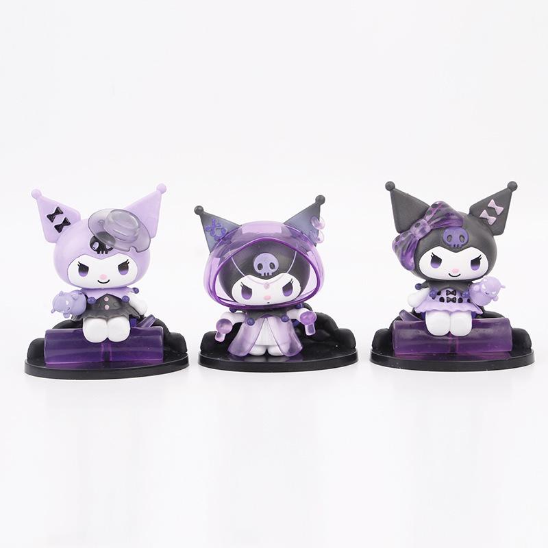Kuromi Witch Prophet Anime Werewolf Doll Model - Desktop Micro-Landscape Ornament Gashapon