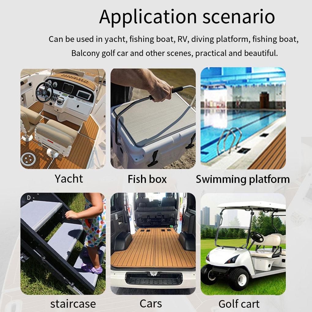 Dark Brown Faux Teak Marine Carpet Wood Dark Brown Boat Marine Sheet EVA Foam Boat Sheet 240*45CM