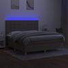 Maison Exclusive - Sommier à lattes de lit et matelas et LED Taupe 160x200cm Tissu