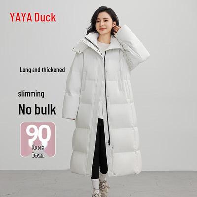 Doudoune longue à capuche pour femme YE4B605861A
