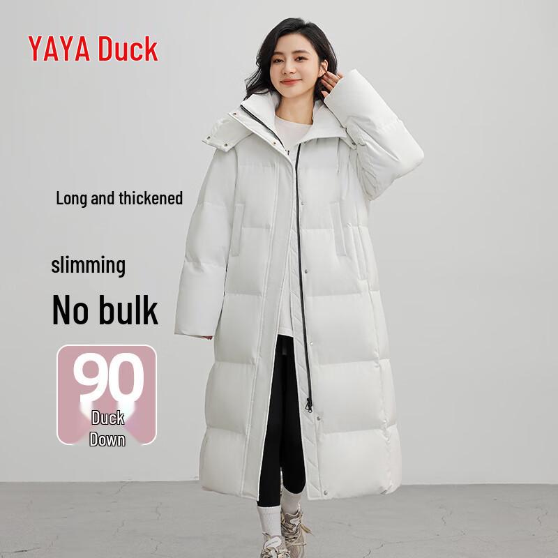 YAYA Women s 2024 Long Hooded Down Jacket YE4B605861A L
