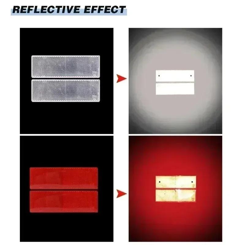 Car Night Reflective Warning Plate Sticker Universal Auto Truck Motorcycle Safety Warning Plate Reflector Sign Decal Accessories