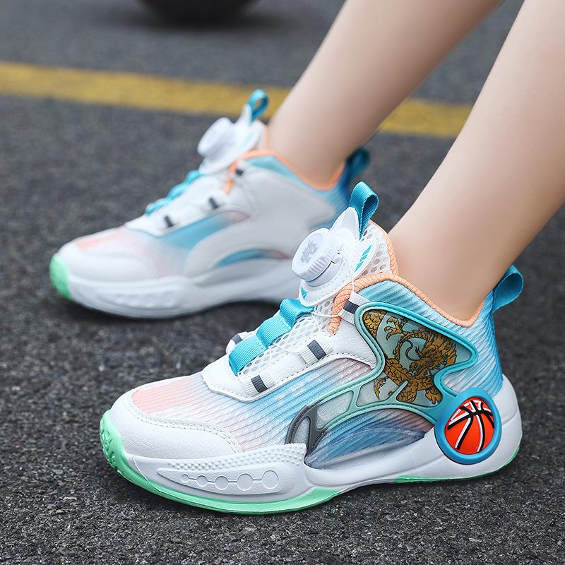 Children's basketball shoes Boys middle-aged and older children professional practical training 2025 spring and summer new girls breathable shoes