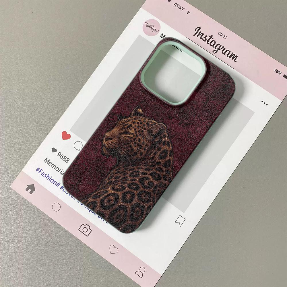 Bloemstruik Cheetah Telefoonhoesje Geschikt Voor IPhone 17 Pro Max Air 16 15 Plus 14 13 12 11 Hoesje Cover Funda Voor IPhone 16 Plus