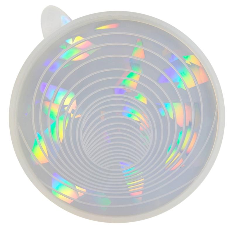 

DIY лазерная голографическая подставка силиконовая форма круглая лазерная подставка для чашки подставка для чая украшение дома для эпоксидной смолы формы для изготовления чистый