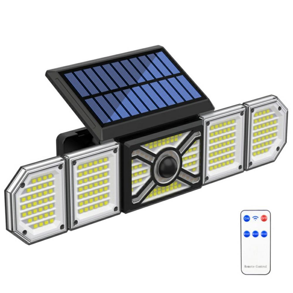 

TY10708 Solar Powered 5 Heads 244 LED Wall Light Outdoor Waterproof Motion Sensor Lamp A
