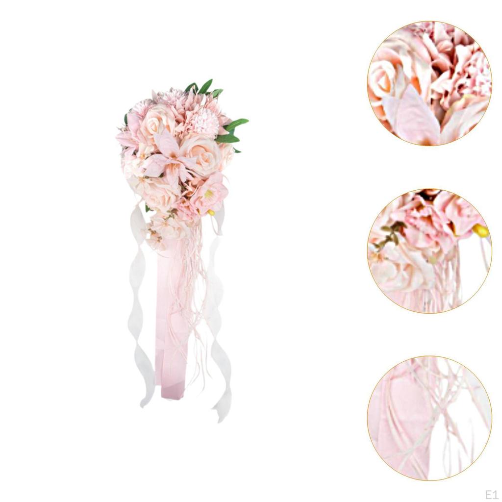 Wedding Bridal Bouquet Hand Flower Arrangements Decor Elegant Toss Artificial Flowers