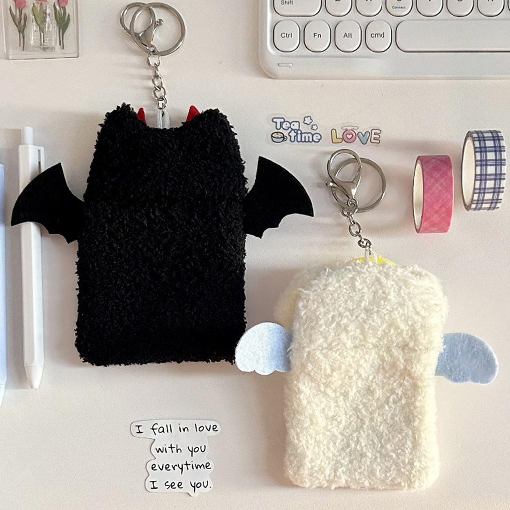 Plush Card Holder with Cute Animal Design for ID Badge Campus Meal Card and Fan Photo Display