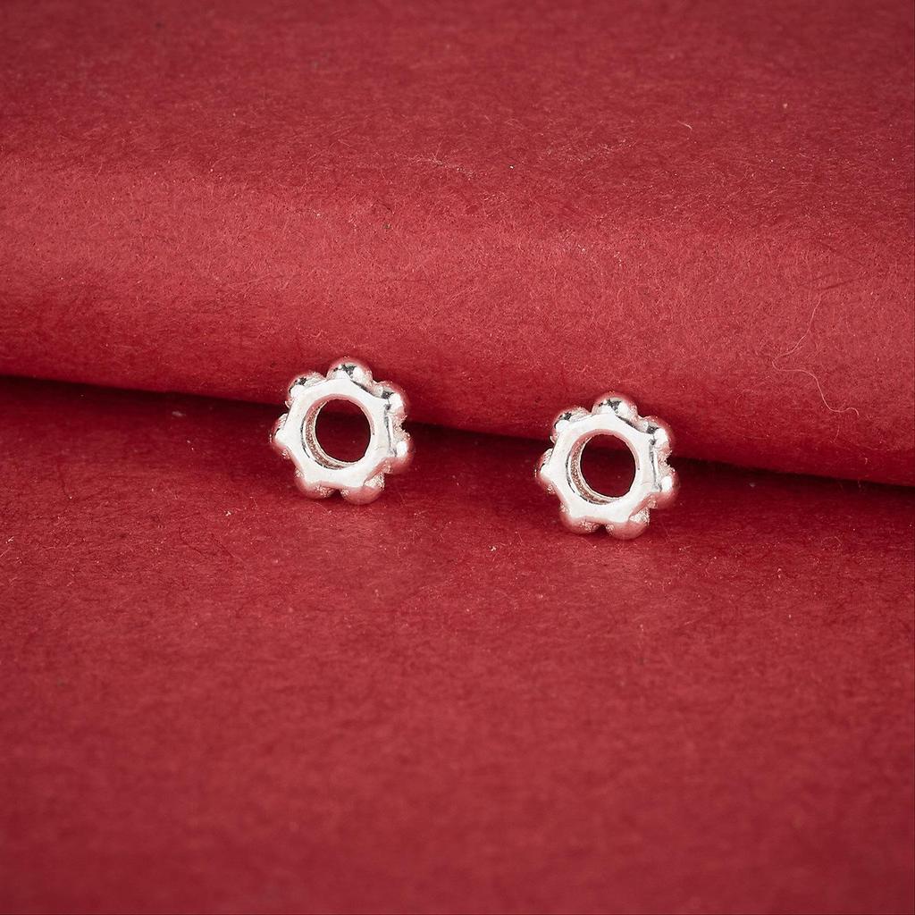 S925 Sterling Silver Snowflake Spacer Beads for DIY Buddhist Prayer, Crystal Bracelets, and Necklace Accessories.