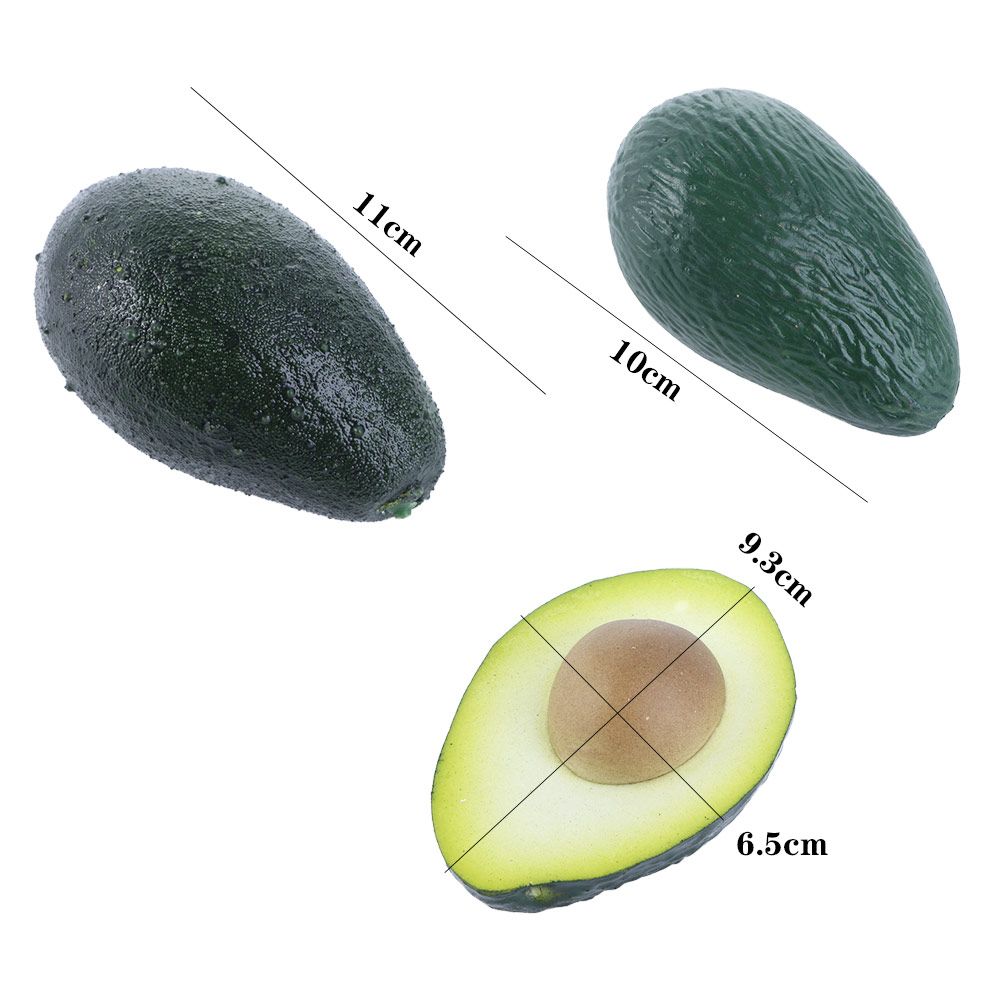 Lightweight Pranks Supplies Fake Fruit Lifelike Plastic Photography Props Table Decoration Party Ornaments Artificial Avocado