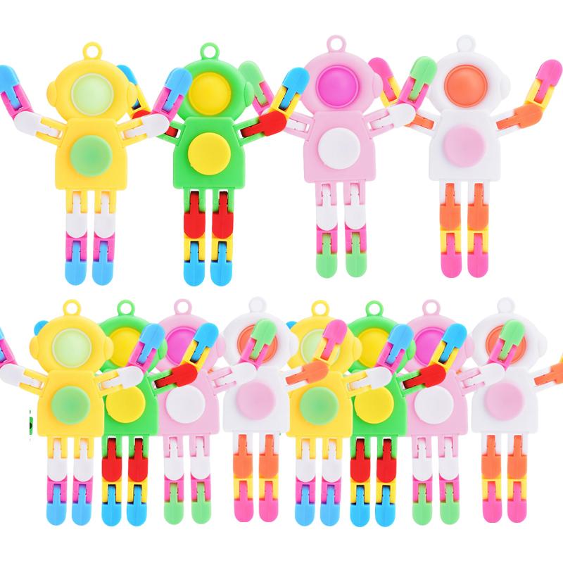 

Deformable Astronaut Keychain Fidget Toys Push Bubble Stress Relief Sensory Toys Wacky Tracks Fidget Toys For Kids Birthday Gift (As shown-19194)-