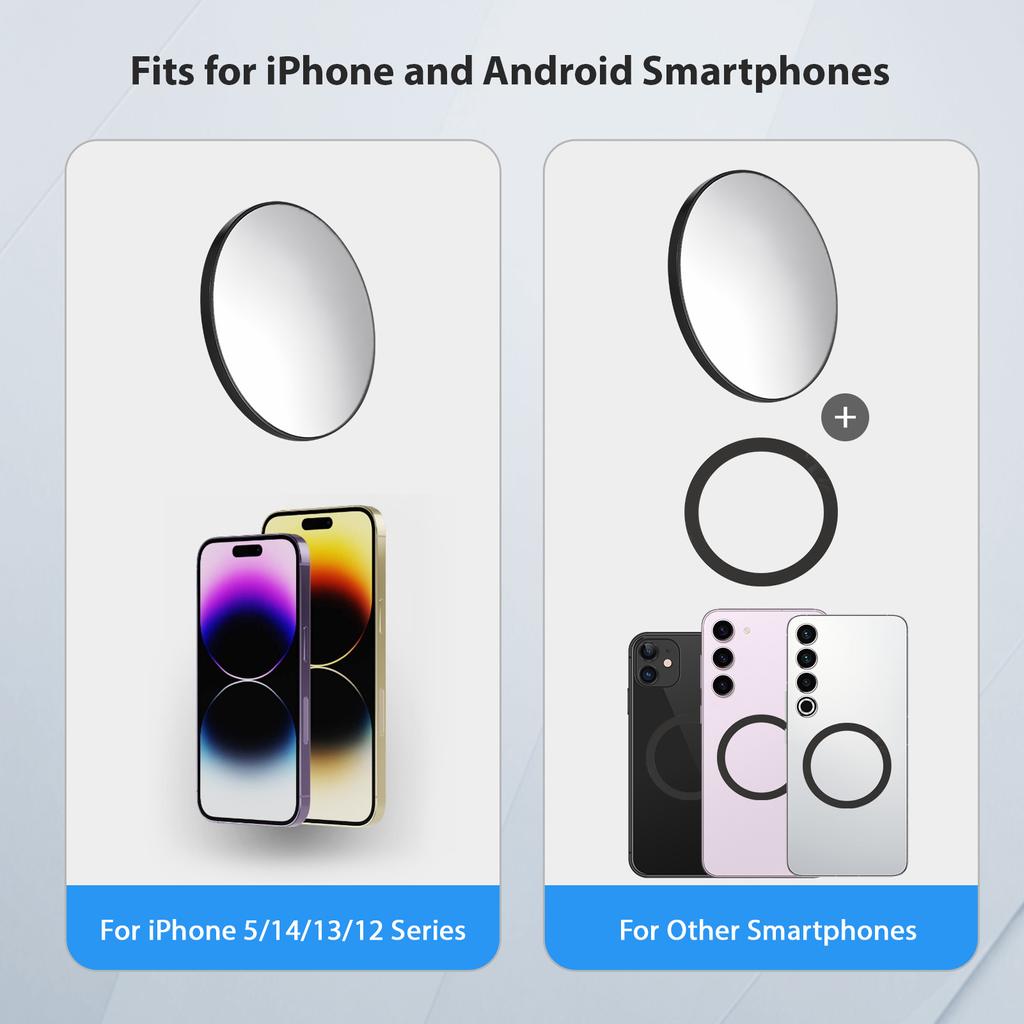Universal Magnetic Selfie Mirror for Phone Back Camera Universal Phone Selfie Mirror Replacement