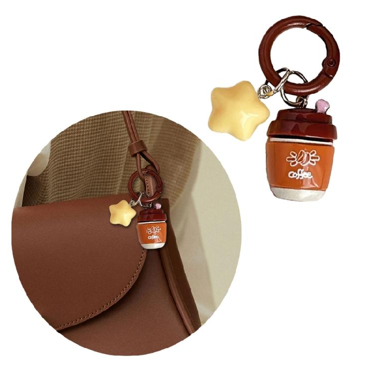 Portachiavi Stella Caffè Elegante Ciondolo da Appendere Creativo Che Combina Creatività e Durabilità per le Esigenze di Accessorio Quotidiano