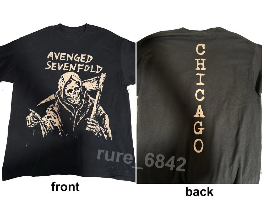 

NEW Avenged Sevenfold Chicago 2025 Pop Up Venue Tee Aug 31 2025 reprint T-Shirt Unisex T-Shirt M