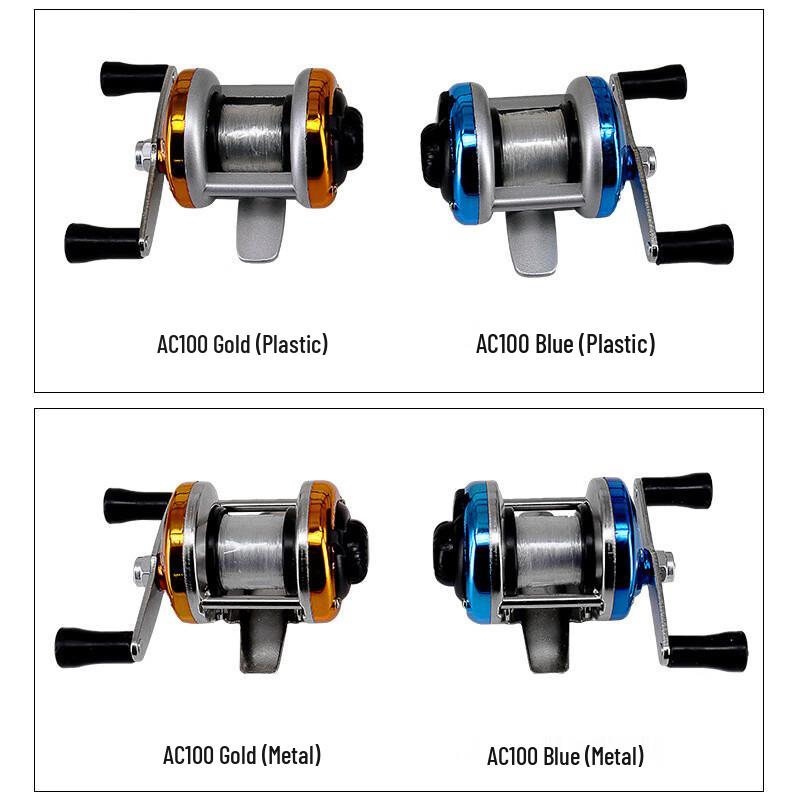 Dequ Mini Ice Fishing Drum Reel