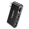 MOGOOD Adaptador LAN Ethernet Preto Tipo A para MacBook e Mais com 2 USB e RJ45 1000 Mbps, Adaptador, Hub USB 2.0 RJ45, Pro/Air, XP, Windows,