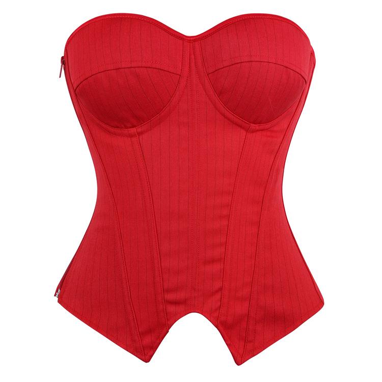 Women's Striped Underwire Support Shapewear - Court Style