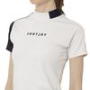 FootJoy Women's Two-Tone Short Sleeve Mock Neck Golf Shirt, White, Size M (FJW-S25-S05, 34830-M)