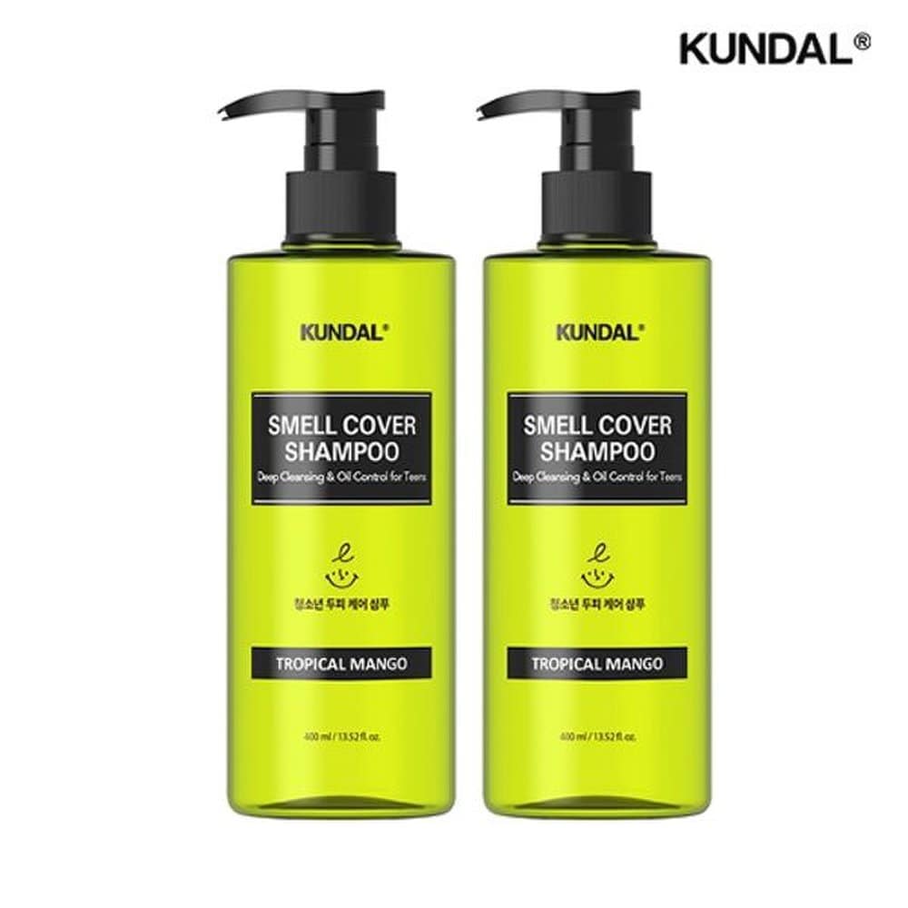 

KUNDAL Шампунь для волос All Day Smell Cover Youth 400 мл Тропический манго 2 шт.