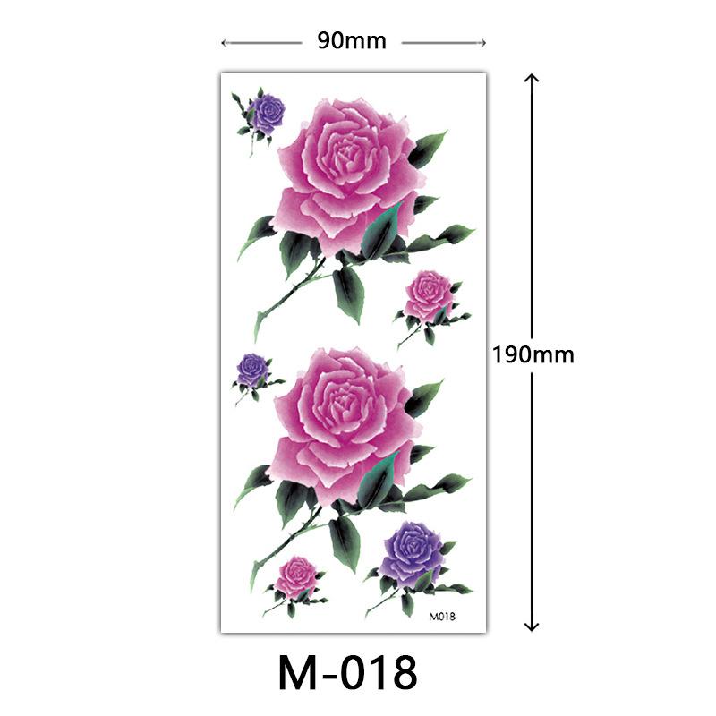 Waterproof Three-Dimensional Color Print Tattoo Sticker, Butterfly Flower Animal Tattoo