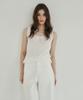 LOSSYROW U-Neck Soft Knit Sleeveless White