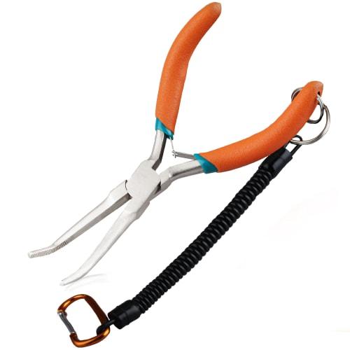 LEONTOOL Needle Remover Pliers, Bent-Type, Mini Bent-Nose Pliers with Bent Handles, Ultra-Fine Tweezers, Bent-Nose Lead Pliers, Fishing Pliers, Miniat