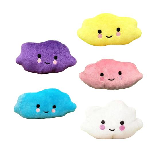 Plush Cloud Dog Toy Squeaky Cute Cloud Dog Chew Toy Soft Puppy Teething Toy for Dogs Solo Entertainment Interactive Play