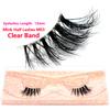 FOXESJI Mink Half Lashes Extension Natural Daily Reusable Short Strip Eye Lashes Mink Fluffy Soft Half False Eyelashes Make Up