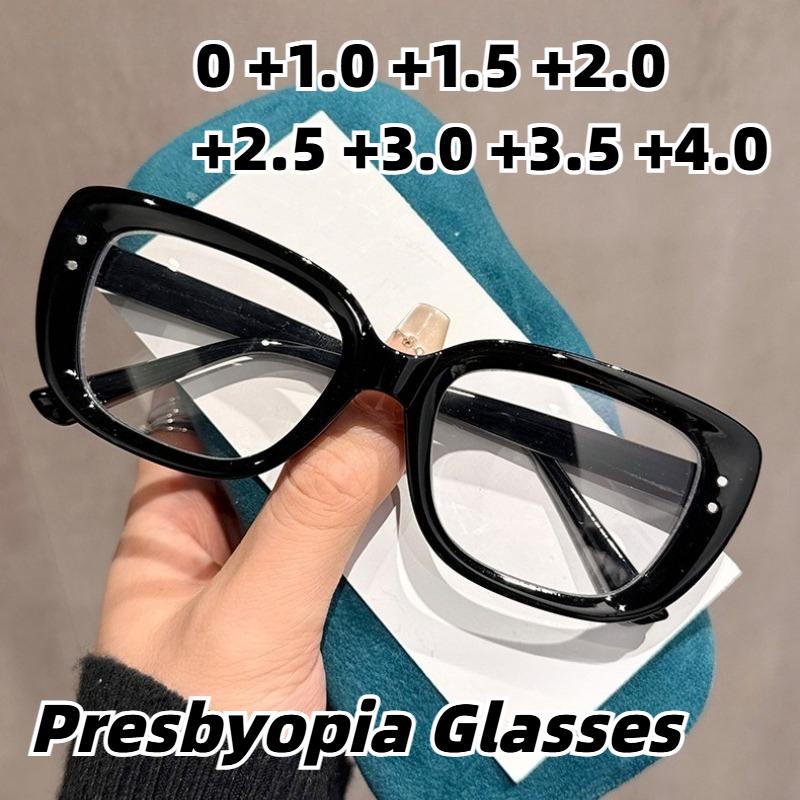Fashion Square-Frame Anti-Blue Light Reading Glasses for Women New High-Definition Presbyopia Eyewear Diopter 0 To +4.0