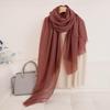 Inner Mongolia Water Soluble Cashmere Vertical Stripe Scarf - Women's Sunscreen Neck Warmer and Versatile Winter Shawl