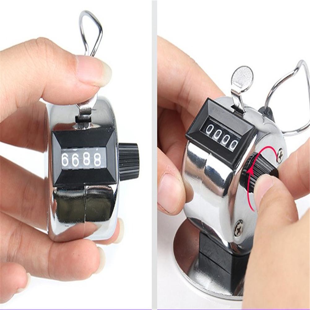 Portable 4 Digit Number Handheld Counter Mini Mechanical Digital Manual Counting