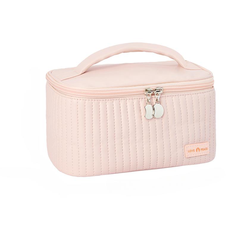 Advanced Sense Cream Cake Cosmetic Bags for Female Hand Carrying Travel Makeup Storage Bag Portable PU Wash Toiletries Bag