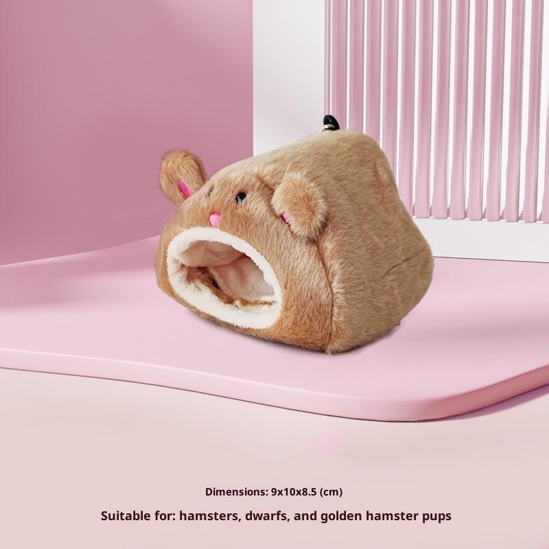 Cute Cartoon Plush Pet Hamster Warm Nest Bed Cotton Nest Flower Branch Mouse Sugar Glider Pet Accessories Pet Winter Supplies