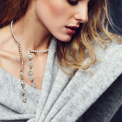 Colgante Gotas de collar exquisito círculos minimalistas europeos y americanos de alto nivel para mujer