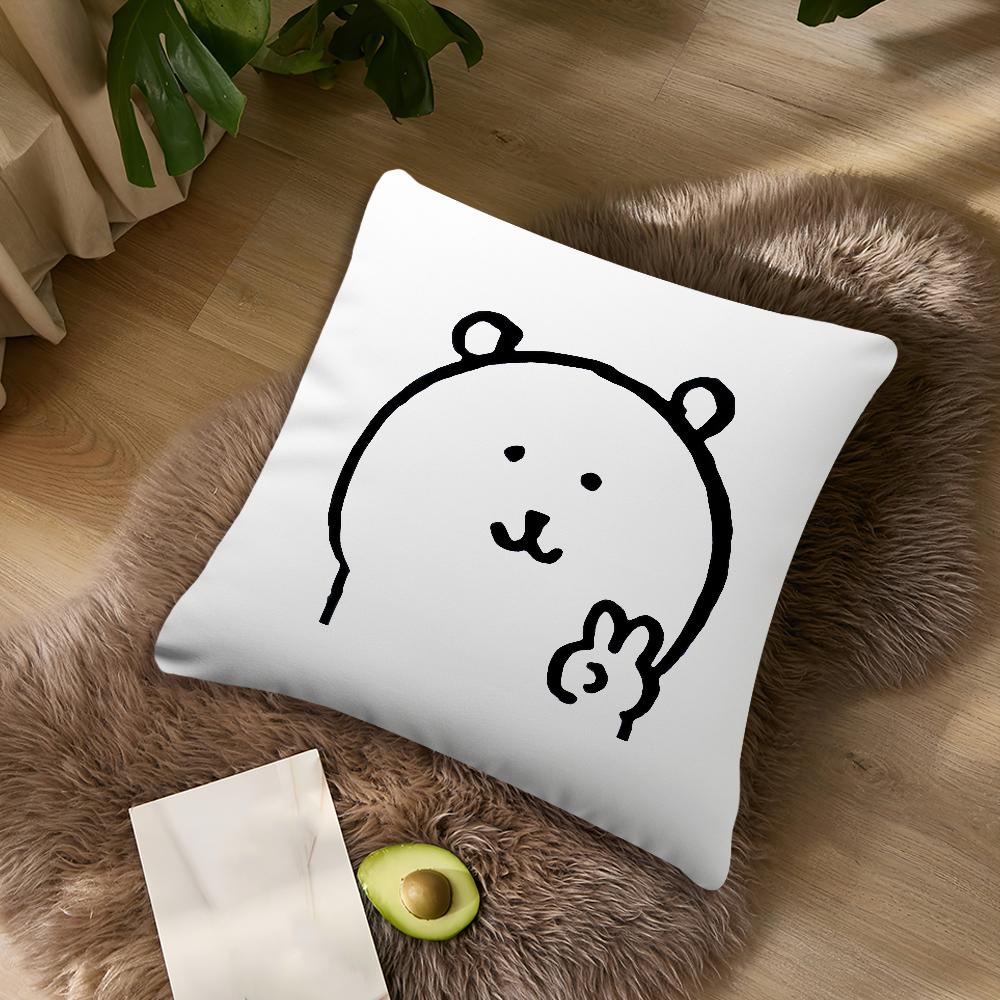 Japan Cute J-Joke B-Bear Christmas cushion cover For Bedroom Car Coffee Shop Room and Living Room Sofa Decorative PillowCover