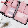 Travel Organizer Set With Waterproof Polyester Fabric For Packing And Storage In Suitcases
