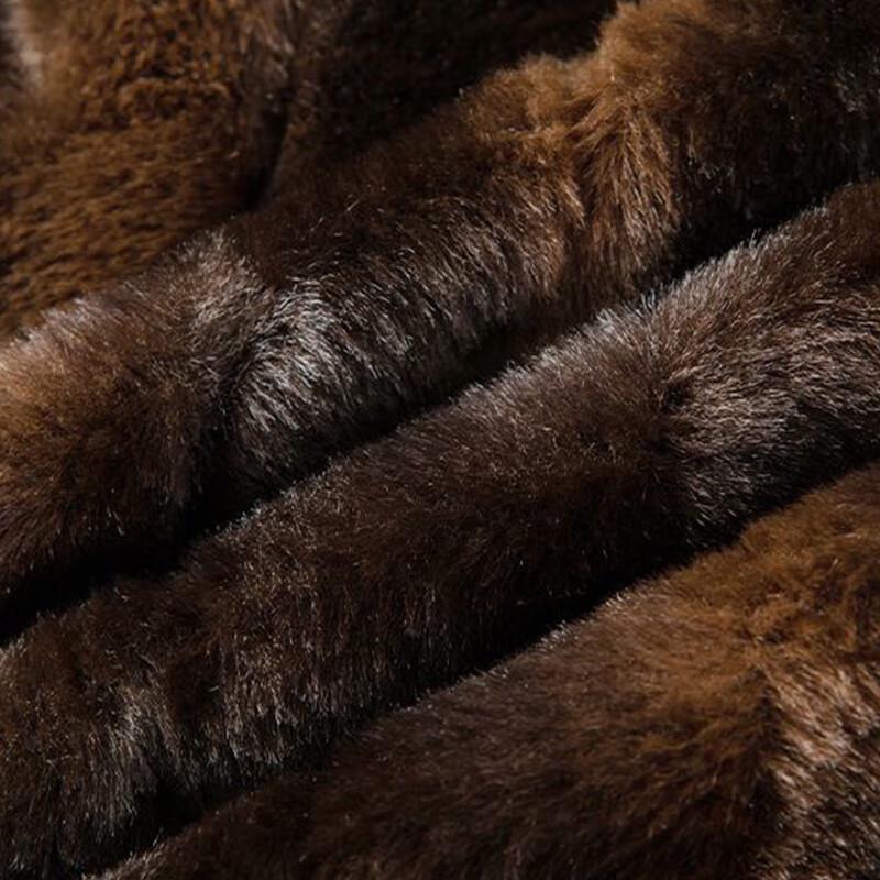 ROMON Men's Winter Fleece-Lined Padded Jacket with Detachable Hood