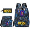 Large Capacity Schoolbag with Shoulder Strap; Student Three-piece Pencil Case Set