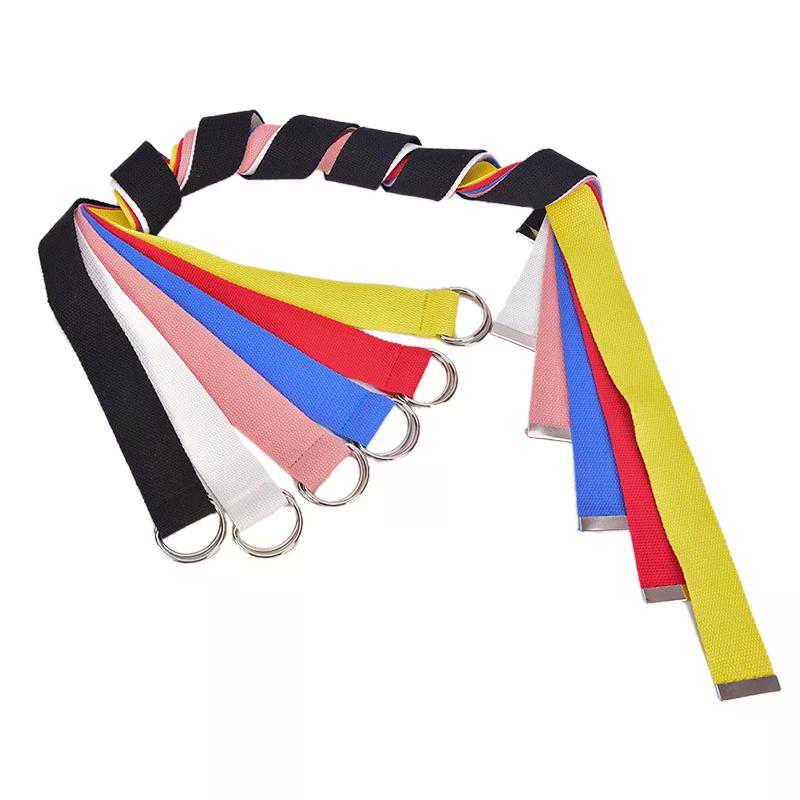 Unisex Casual Double D-Rings Nylon Canvas Stripes Buckle Waistband Outdoor Belts