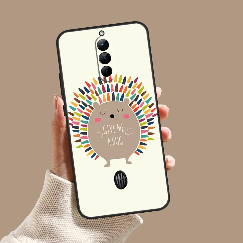 Kawaii Hedgehog Heart Cute Case For ZTE Nubia Red Magic 10 10S 9S 8S 8 9 11 Pro Plus 6 7 6S 7S Pro 5G 6R 10 Air Cover