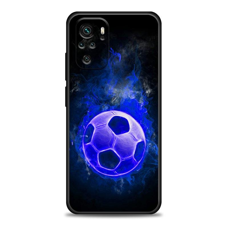 

Fire Football Soccer Ball Phone Case For Xiaomi Redmi 15 15C 4G Note 15 14 13 Pro Plus 5G Soft Cover For Redmi Note 15Pro 14PRO Redmi Note 15 5G
