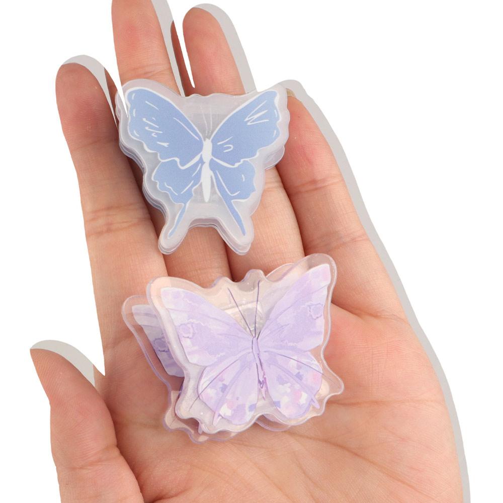 Gradient Butterfly Acrylic Paper Clip Y2k Cartoon Memo Clip Mini Cute PP Clip Desk Organizer