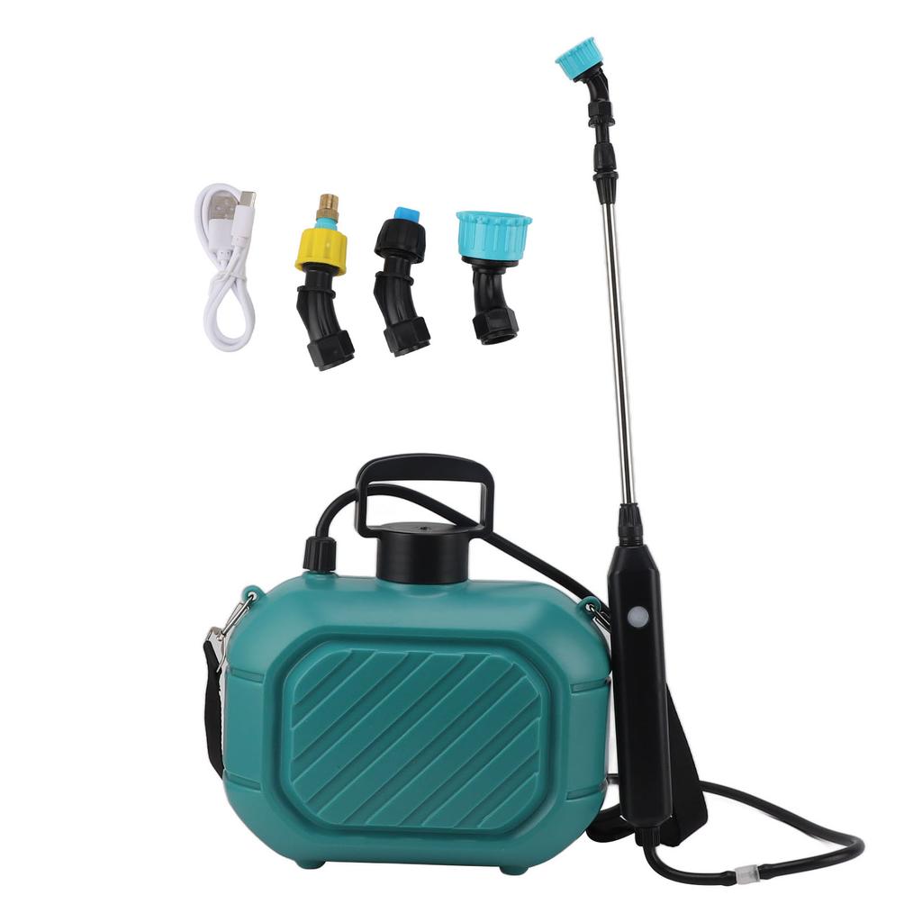 Battery Powered Sprayer 5L Rechargeable Portable Electric Garden Sprayer with Telescopic Wand and Shoulder Strap for Home Lawn