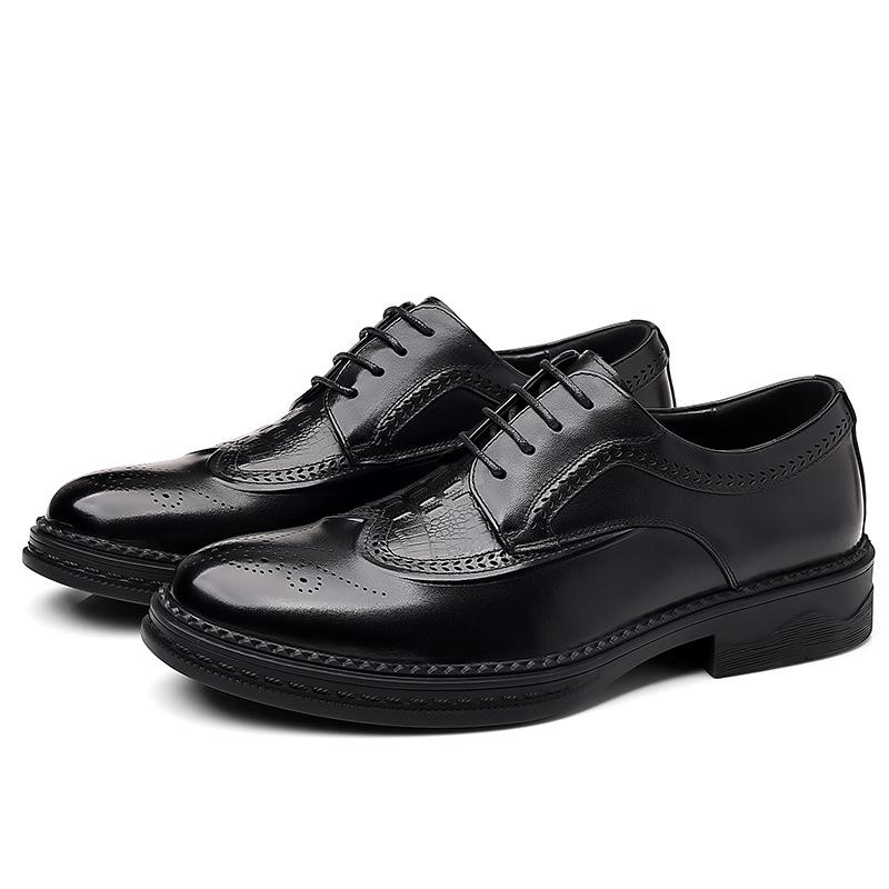 Scarpe da Uomo in Pelle Brogue Inghilterra Casual Trend Business Formale Intagliate Giovanili Scarpe da Matrimonio Più Velluto Scarpe da Uomo